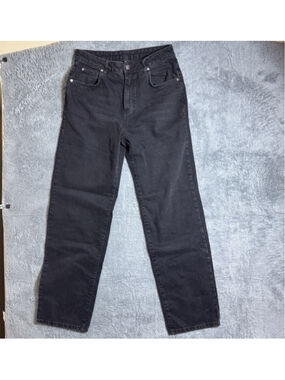 Never Denim 90s Straight Leg Black Jeans Women’s Size 31-32 NWOT High Waisted